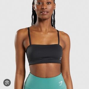 Gymshark bandeau sports bra black size M, practically new, worn once!